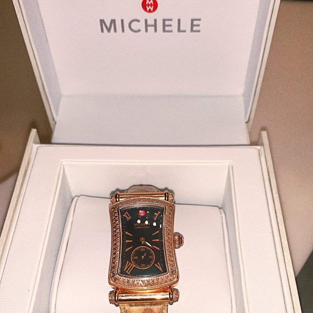 Authentic Michele Rose Gold Watch